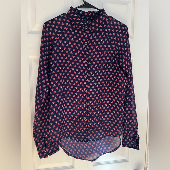 Fun & Flirt Button Down Blouse Size Small - Picture 2 of 13